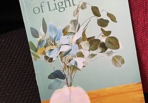 A book sitting on top of a table.